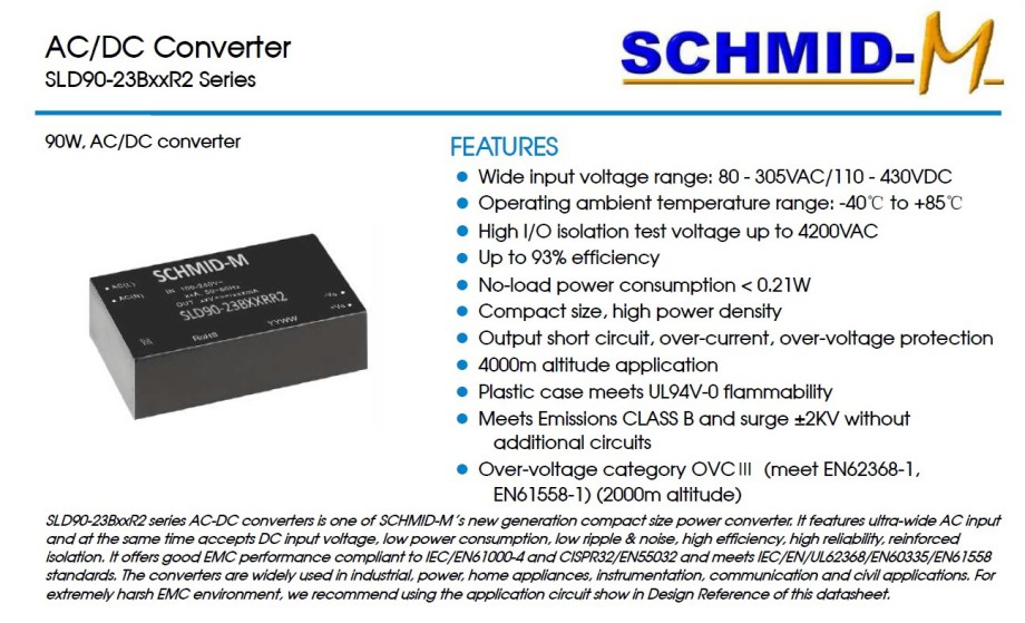 AC/DC Converter SLD90 Series
